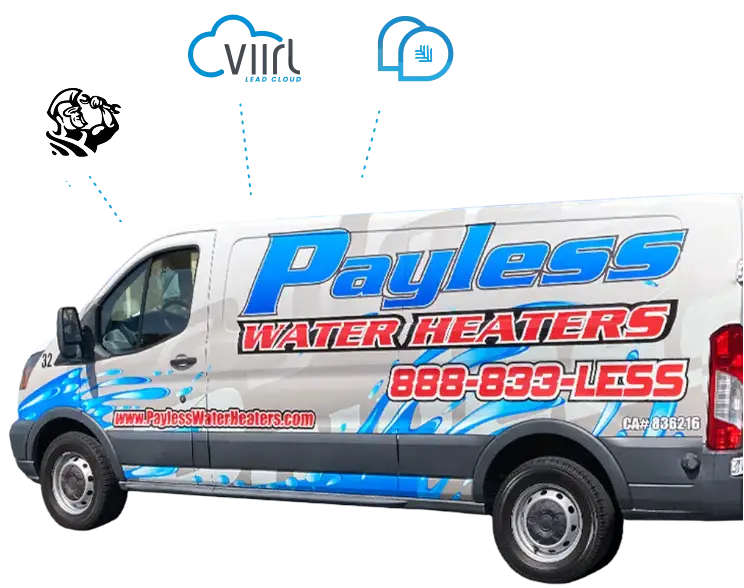 Payless Water Heaters service van showing results